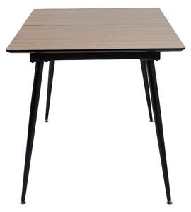 VENTURE DESIGN Silar Matbord, med Fjärilsbordsskiva - Naturlig Melamin och Svart Metall