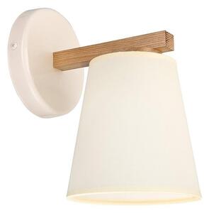 Vägglampa ELLIE 1xE27/15W/230V grädde/ek