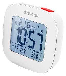 Sencor - Väckarklocka med LCD display och termometer 2xAAA vit