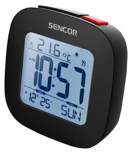 Sencor - Väckarklocka med LCD display och termometer 2xAAA svart