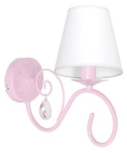 Väggbelysning Barnrum LAURA 1xE14/60W/230V ljusrosa