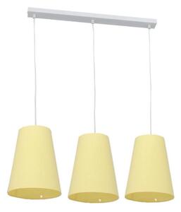 Ljuskrona med upphängningsrem PINIO 3xE27/60W/230V gul