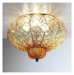 SIRU-Taklampa SULTANO 3xE14/40W/230V pr.34 cm beige/svart Venetiansk glas