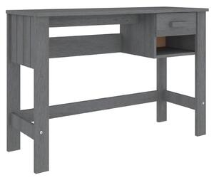 Skrivbord mörkgrå 110x40x75 cm massiv furu