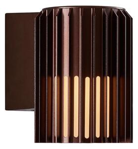 Nordlux - Vägglampa för utomhusbruk ALUDRA 1xE27/15W/230V brun