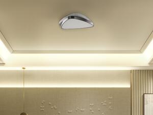 Taklampa Svart och Vit Stål Akryl Integrerade LED-ljus Triangelform Dekorativ Modern Belysning Beliani