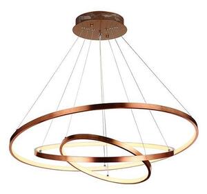 Zambelis 180031-D - LED ljusreglerad ljuskrona på textilsladd LED/135W/230V koppar