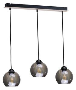 Takkkrona på ett snöre UNO WOOD 3xE27/60W/230V svart /brun