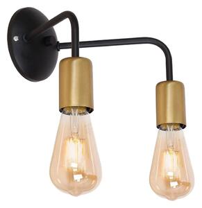 Vägglampa BRENDA 2xE27/60W/230V svart/guld