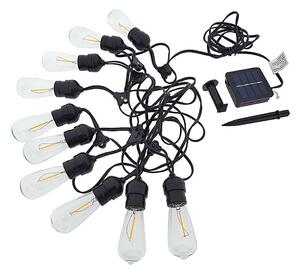 LED solcellsljusslinga 10xLED/1,2V 600 mAh 5,94m IP44 varm vit