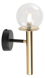 Vägglampa DAISY 1xG9/12W/230V guld/svart/genomskinlig