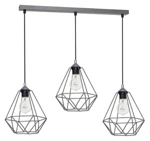 Hängande lampa BASKET 3xE27/60W/230V grå