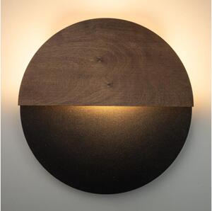 LED väggbelysning LUNA LED/7W/230V diameter 36 cm svart/brun