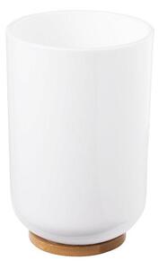 Aqualine - Tandborsthållare SNOW vit/bambu