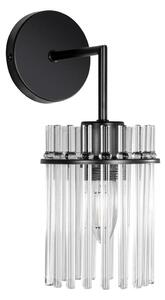 Vägglampa 1xE27/60W/230V svart/genomskinlig