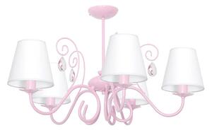 Barn Lampa LAURA 5xE14/60W/230V ljusrosa