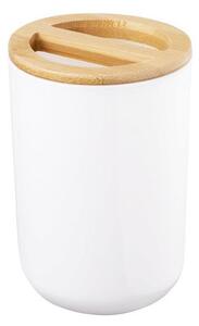 Aqualine - Tandborsthållare SNOW vit/bambu