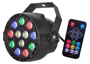 LED Diskostrålkastare LED/12W/230V Flerfärgad + fjärrkontroll