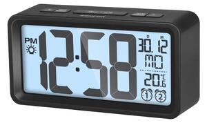 Sencor - Väckarklocka med LCD display med termometer 2xAAA svart