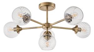 Endon 103171 - Pendelkrona ALLEGRA 6xE14/7W/230V mässing/genomskinlig
