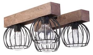 Taklampa MILAN 4xE27/60W/230V trä