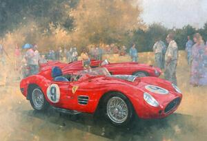 Miller, Peter - Konsttryck Ferrari, day out at Meadow Brook, (40 x 26.7 cm)