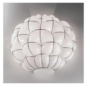 SIRU - Vägglampa POUFF 1xE27/60W/230V krom/vit Venetiansk glas
