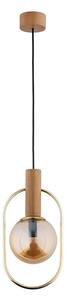Ljuskrona med textilsladd MUFI 1xE14/10W/230V guld/beige
