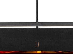 Modern hänglampa svart med guld 90 cm 3-ljus - VT 1