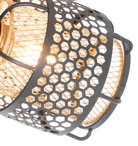 Design taklampa svart med guld 5-ljus - Noud