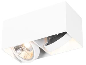 Design spot vit rektangulär AR111 2-light - Box