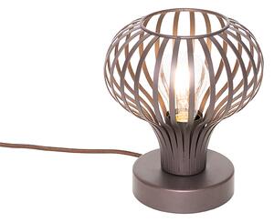 Moderne tafellamp bruin - Saffira