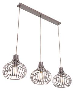 Moderne hanglamp bruin 3-lichts - Saffira