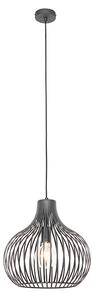 Modern hänglampa svart 38 cm - Saffira