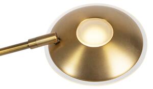 Modern golvlampa brons inkl LED med läsarm - Mallorca