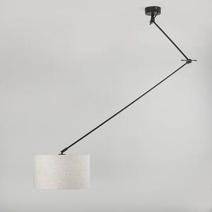 Hängande lampa svart med skugga 35 cm ljusgrå justerbar - Blitz I