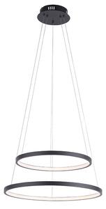 Modern ringlampa antracit inkl LED dimbar - Anella Duo