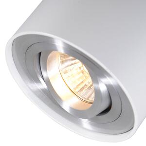 Modern spotlight vit och stål, vridbar och tippbar - Rondoo up