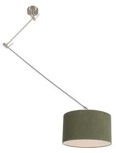 Hängande lampstål med skugga 35 cm grön justerbar - Blitz I