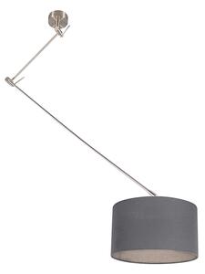 Hängande lampstål med skugga 35 cm mörkgrå justerbar - Blitz I