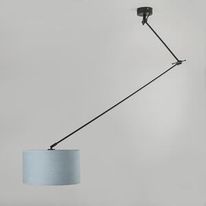 Hängande lampa svart med skugga 35 cm ljusblå justerbar - Blitz I