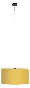 Modern hängande lampa svart med skugga 50 cm gul - Combi 1
