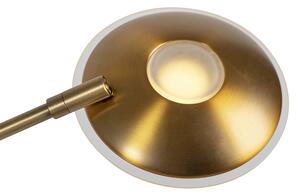 Golvlampa brons inkl LED med läsarm - Ibiza