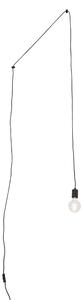 Design hängande lampa svart 1-lampa med plugg - Cavalux