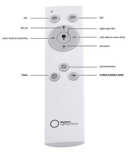 Modern taklampa vit med fjärrkontroll - Starry