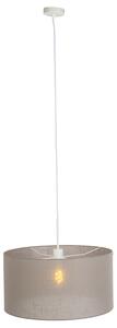 Landshängande lampa vit med taupe-skugga 50 cm - Combi 1