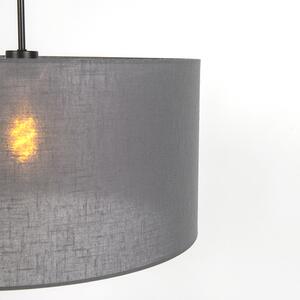Modern hängande lampa svart med grå skugga 50 cm - Combi 1
