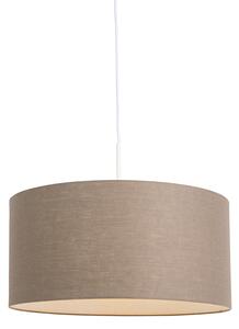 Landshängande lampa vit med brun skugga 50 cm - Combi 1