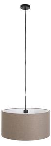 Landshängande lampa svart med brun skugga 50 cm - Combi 1