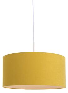Hängande lampa vit med gul skugga 50 cm - Combi 1